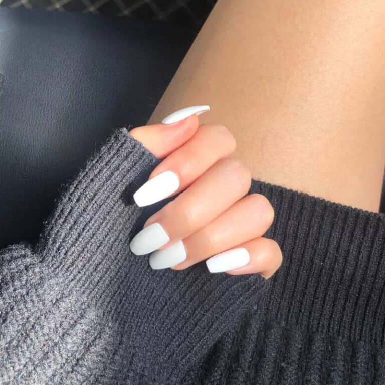 Faux ongles blanc mat