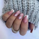 Faux ongles blanc noël