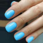 Faux ongles bleu ciel