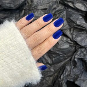 Faux ongles bleu electrique