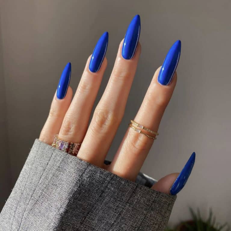 Faux ongles bleu marine
