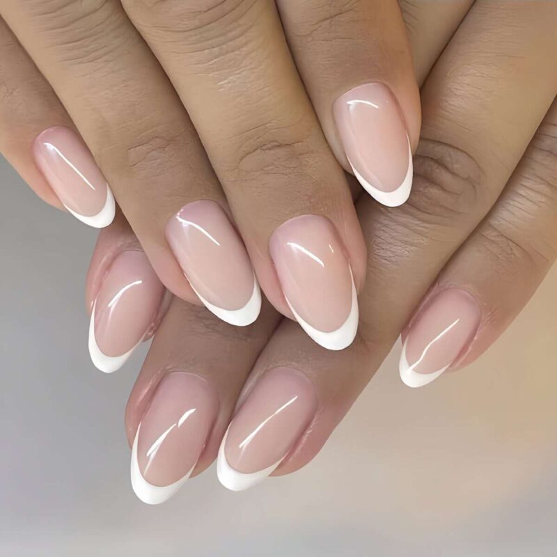 Faux ongles bout blanc