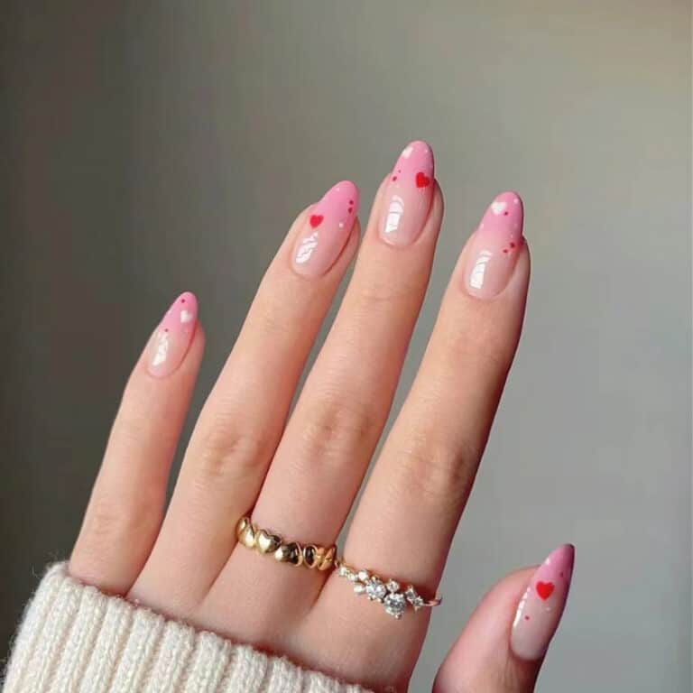 Faux ongles coeur