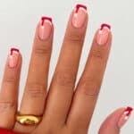 Faux ongles court noël