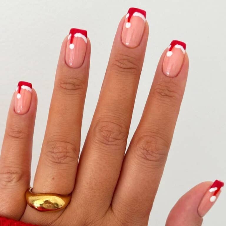 Faux ongles court noël