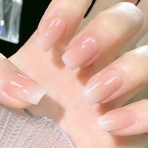 Faux ongles dégradé blanc