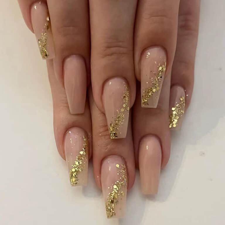 Faux ongles doré