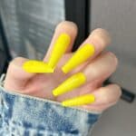 Faux ongles jaune fluo