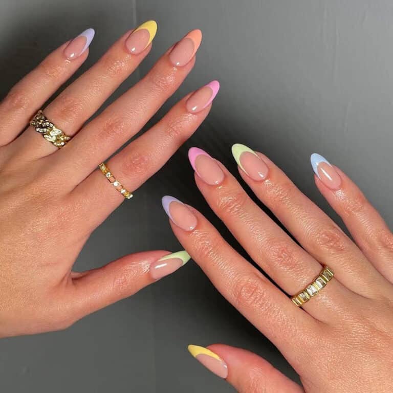Faux ongles multicolores