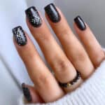 Faux ongles noël noir