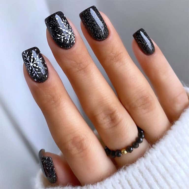 Faux ongles noël noir