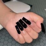 Faux ongles noir ballerine