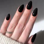 Faux ongles noirs pointus