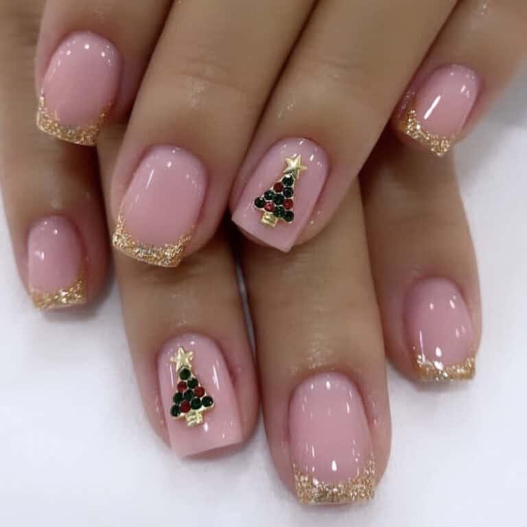 Faux ongles sapin de noël