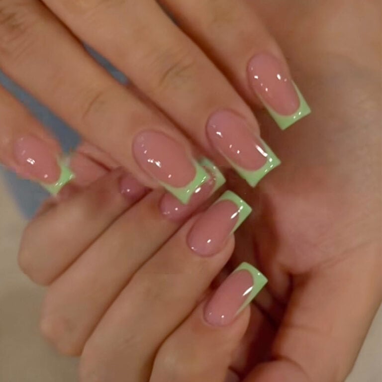 Faux ongles vert fluo