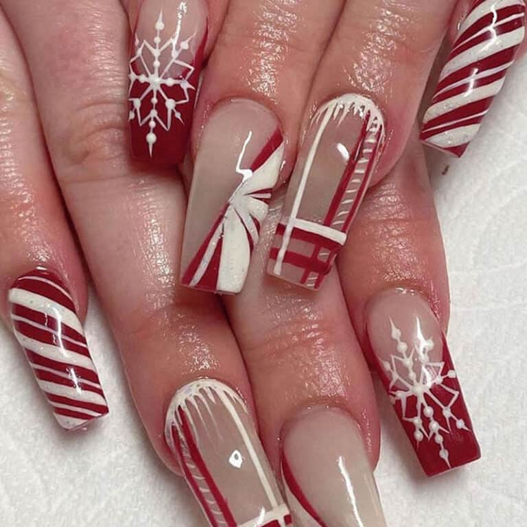 Ongles rouges noël